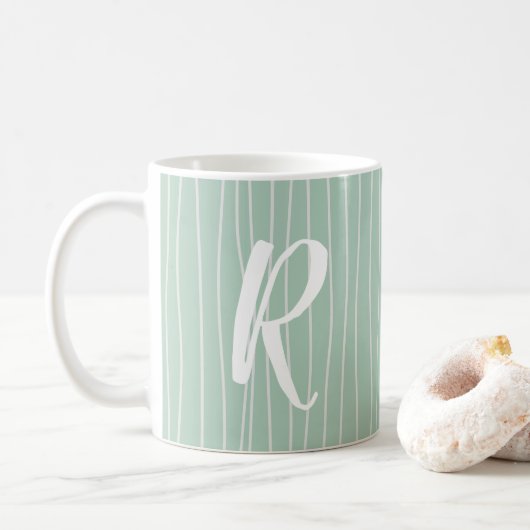 Monogram-Tasse personalisieren Moderne Bambusdruck Kaffeetasse (Mit Donut)