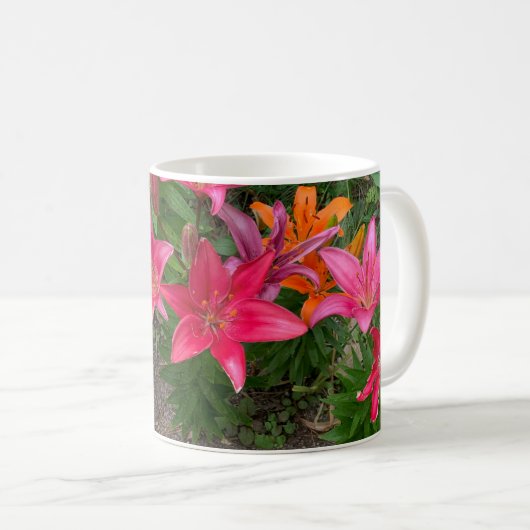 Monogram-Tasse Sommerliche Blume Kaffeetasse (VorderseiteRechts)