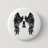 Monogram Tattoo Angel Wing Button (Vorderseite)