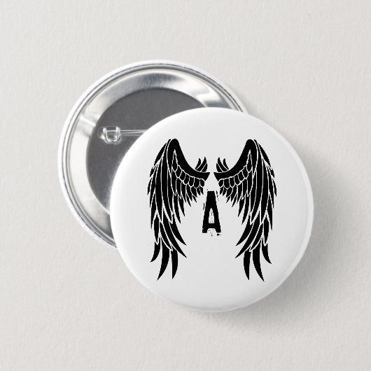 Monogram Tattoo Angel Wing Button (Vorne & Hinten)