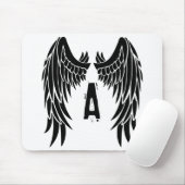 Monogram Tattoo Angel Wing Mousepad (Mit Mouse)