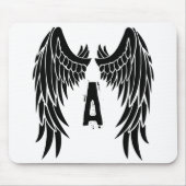 Monogram Tattoo Angel Wing Mousepad (Vorne)