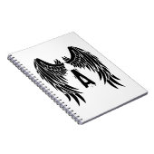 Monogram Tattoo Angel Wing Notizblock (Rechte Seite)