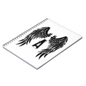 Monogram Tattoo Angel Wing Notizblock (Linke Seite)