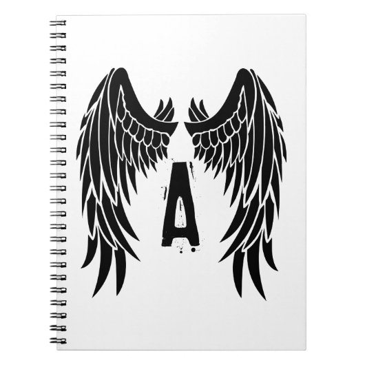 Monogram Tattoo Angel Wing Notizblock (Vorderseite)