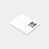 Monogram Tattoo Angel Wing Post-it Klebezettel (angewinkelt)