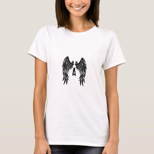 Monogram Tattoo Angel Wing T-Shirt (Vorderseite)