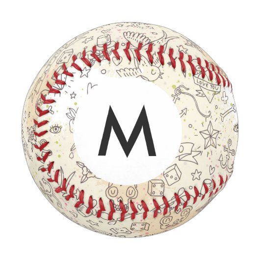Monogram Tattoo Concept Baseball (Vorderseite Links)