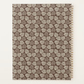 Monogram Taupe Brown Leaf Planer (Rückseite)