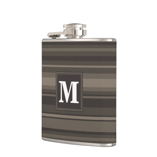 Monogram Taupe Flachmann (Links)