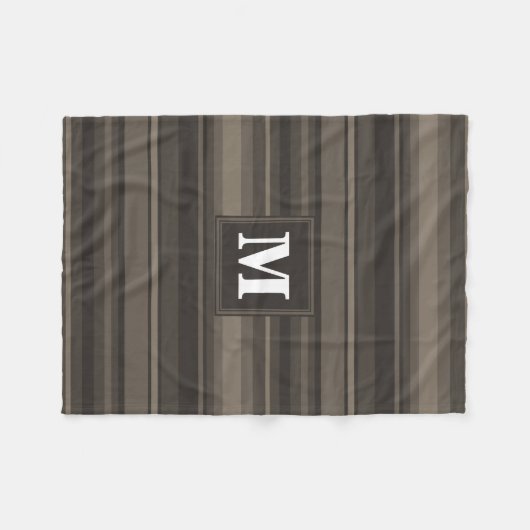 Monogram Taupe Fleecedecke (Vorderseite (Horizontal))