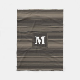 Monogram Taupe Fleecedecke