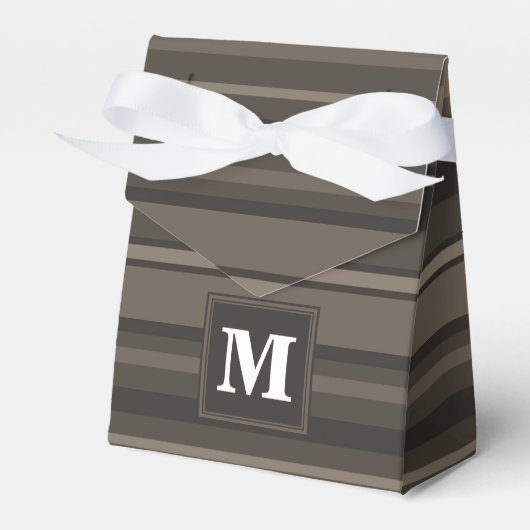 Monogram Taupe Geschenkschachtel (Vorderseite)