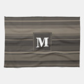 Monogram Taupe Geschirrtuch (Horizontal)