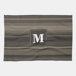 Monogram Taupe Geschirrtuch