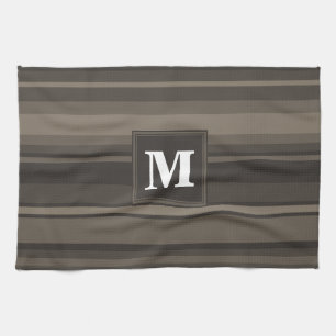 Monogram Taupe Geschirrtuch