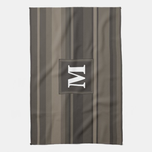Monogram Taupe Geschirrtuch (Vertikal)