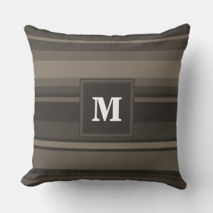 Monogram Taupe Kissen