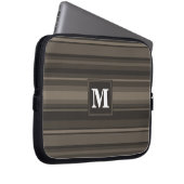 Monogram Taupe Laptopschutzhülle (Vorne Rechts)