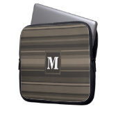 Monogram Taupe Laptopschutzhülle (Vorderseite Links)