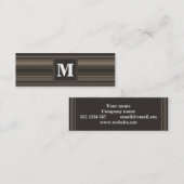 Monogram Taupe Mini Visitenkarte (Vorne/Hinten)