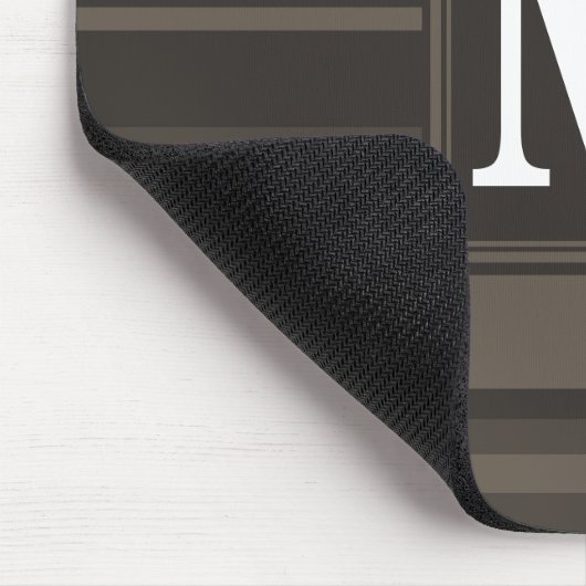 Monogram Taupe Mousepad (Ecke)