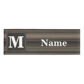 Monogram Taupe Namenschild (Vorderseite)