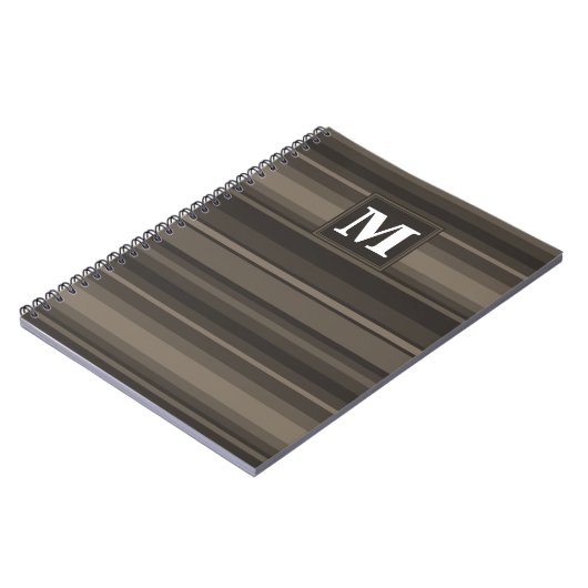 Monogram Taupe Notizblock (Linke Seite)