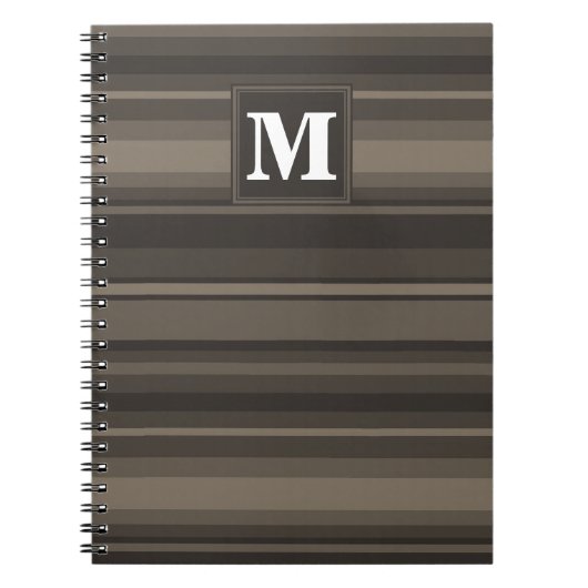 Monogram Taupe Notizblock (Vorderseite)