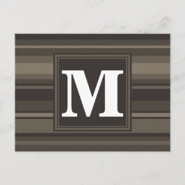 Monogram Taupe Postkarte