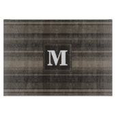 Monogram Taupe Schneidebrett (Vorderseite)