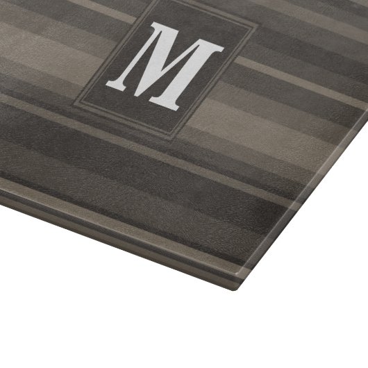 Monogram Taupe Schneidebrett (Ecke)