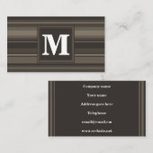 Monogram Taupe Visitenkarte (Vorne/Hinten)