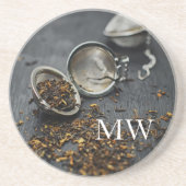 Monogram Tea Sandstein Untersetzer (Vorne)