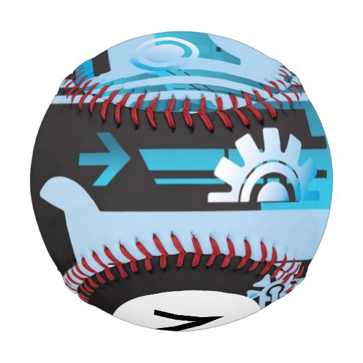 Monogram Technical halftone background 3 Baseball (Rückseite)