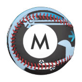 Monogram Technical halftone background 3 Baseball (Vorderseite Links)