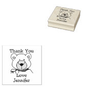 Monogram Teddy Bear Vielen Dank Gummistempel (Stempel)
