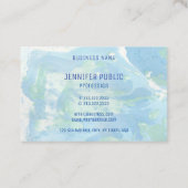Monogram Template Blue Green Modern Abstrakt Visitenkarte (Rückseite)