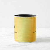 Monogram Template Elegant Gold Look Trendy Tasse (Zentrum)