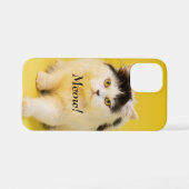 Monogram Template Foto Niedlich Katzengelb hell iPhone Hülle (Rückseite (Horizontal))