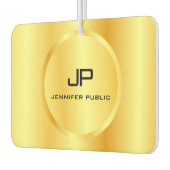 Monogram Template Imitate Gold Elegante Moderne Autolufterfrischer (Links)