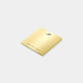 Monogram Template Imitate Gold Square Post-it Klebezettel (angewinkelt)