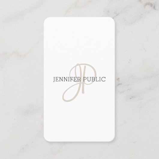Monogram Template Moderne Elegant Beruflich Visitenkarte (Vorderseite)