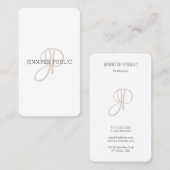 Monogram Template Moderne Elegant Beruflich Visitenkarte (Vorne/Hinten)