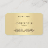 Monogram Template Moderne elegante Schwarz und Gol Visitenkarte (Rückseite)