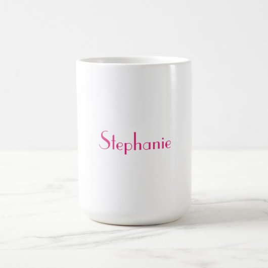 Monogram Template Pink Individuelle Name Gift 2023 Kaffeetasse (Mittel)