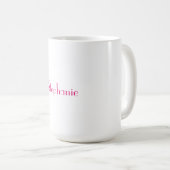 Monogram Template Pink Individuelle Name Gift 2023 Kaffeetasse (VorderseiteRechts)