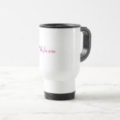 Monogram Template Pink Individuelle Name Gift 2023 Reisebecher (VorderseiteRechts)