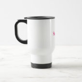 Monogram Template Pink Individuelle Name Gift 2023 Reisebecher (Links)