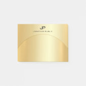 Monogram Template Trendy Gold Look Elegant Post-it Klebezettel (Vorderseite)